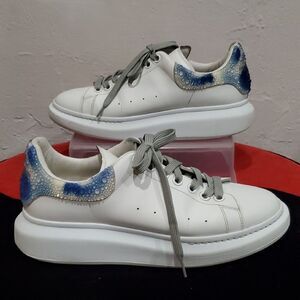 Alexander McQueen Larry Sneakers with Blue Crystals Size 43 E or 10